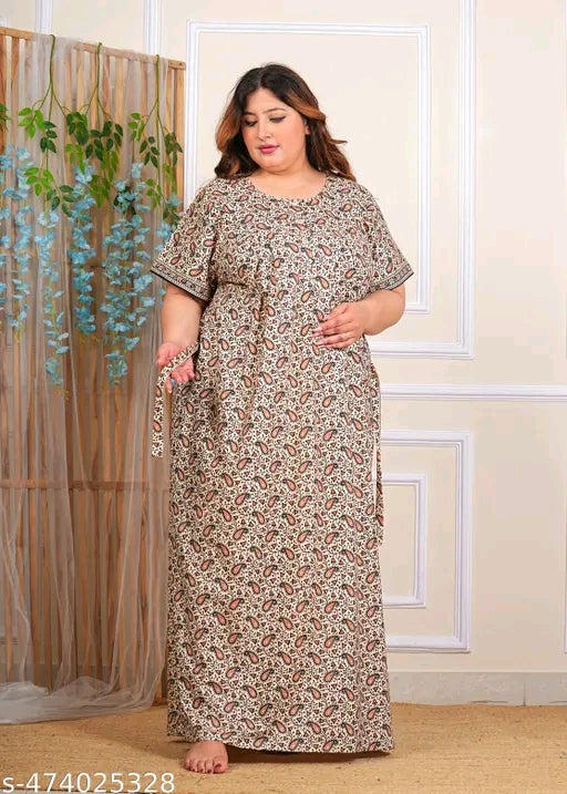 Plus Size Cotton Nighty | Night Dress | Night Suits | 5XL | 6XL | 7XL