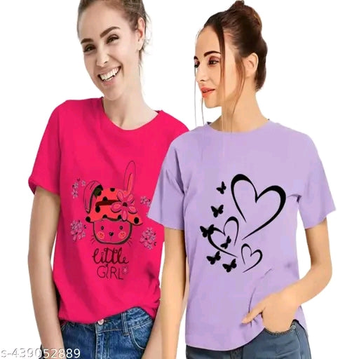Woman's Combo of two casual wear tshirts