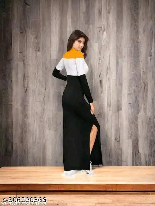 #08 Woman's Long Lycra Maxi dress