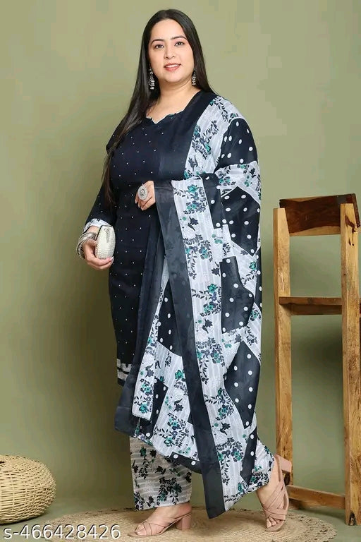 Plus size ready to wear kurta with dupatta and bottomwear