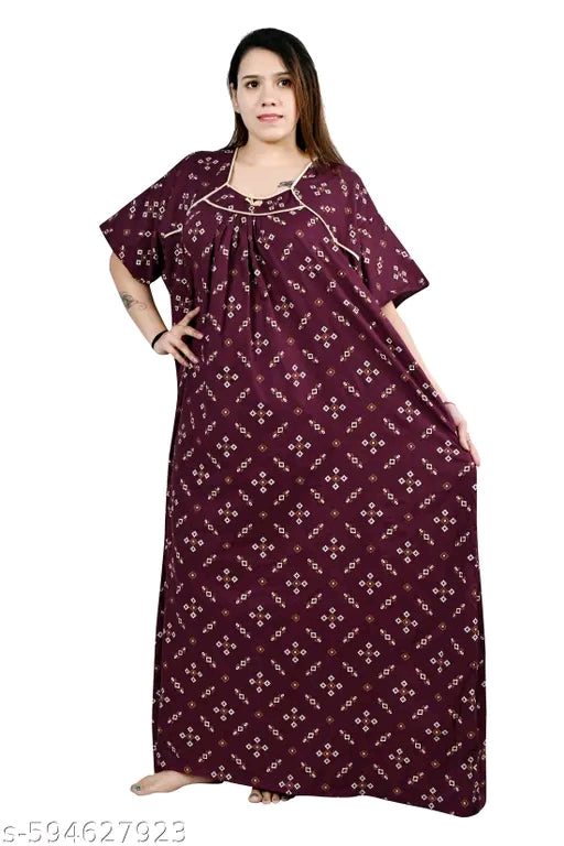 Woman's Plus Size Cotton Nighty Gowns 5XL to 10XL | Night Dress | Big Size | Night Suit | Jumbo Size