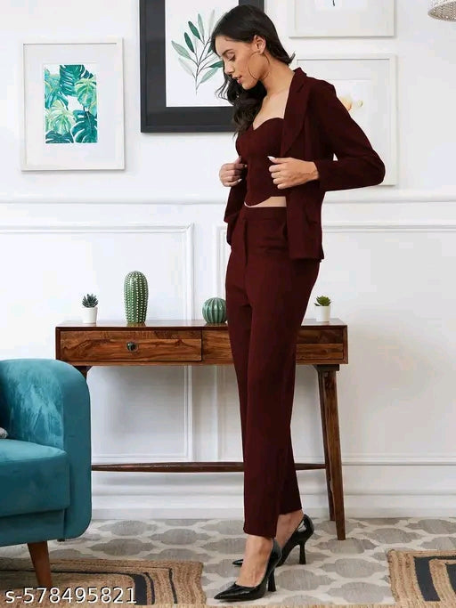 Woman's blazer style cord set