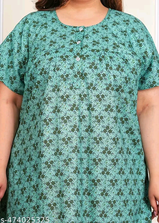 Plus Size Cotton Nighty | Night Dress | Night Suits | 5XL | 6XL | 7XL