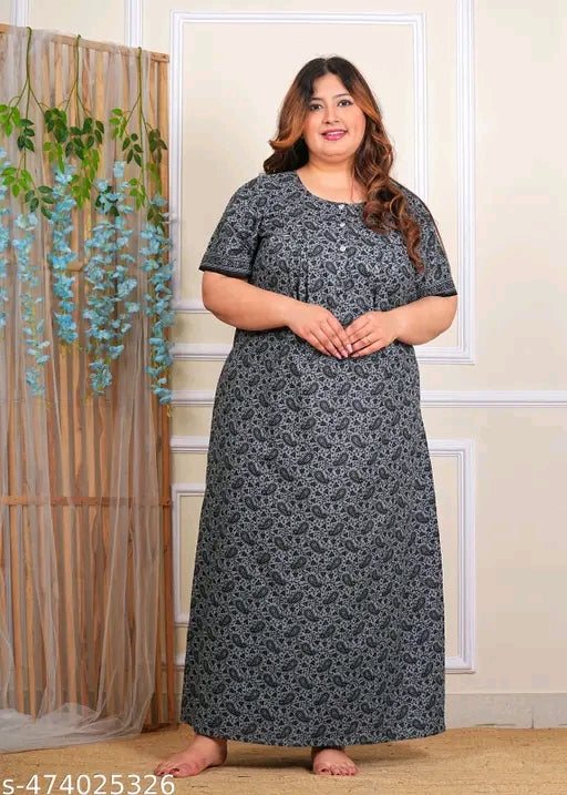 Plus Size Cotton Nighty | Night Dress | Night Suits | 5XL | 6XL | 7XL