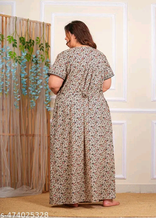 Plus Size Cotton Nighty | Night Dress | Night Suits | 5XL | 6XL | 7XL