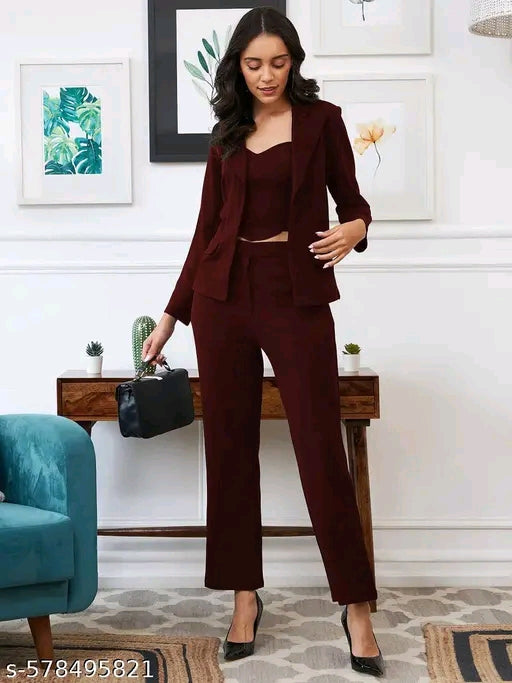 Woman's blazer style cord set