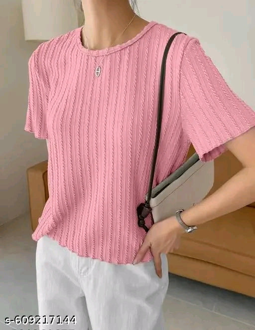 Woman's pretty glamorous cotton blend tshirts