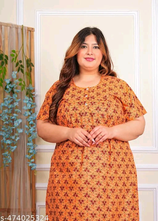 Plus Size Cotton Nighty | Night Dress | Night Suits | 5XL | 6XL | 7XL