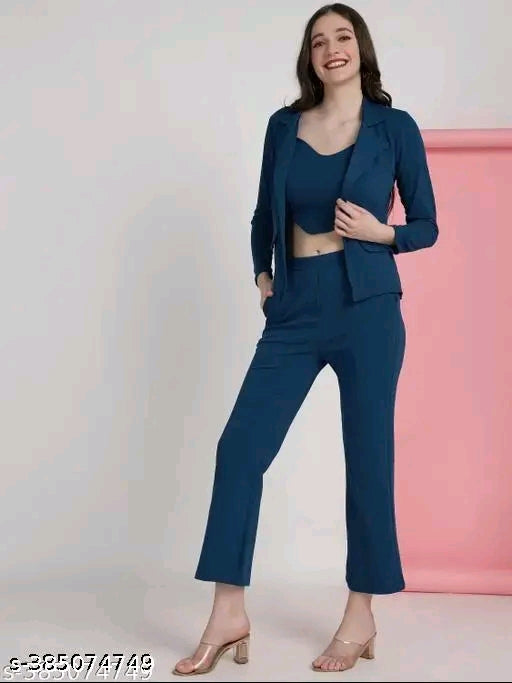 #001 Woman formal attire top bottom set