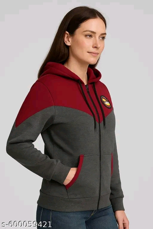 Woman's winters hoodie waistcoat sweat shirt jacket