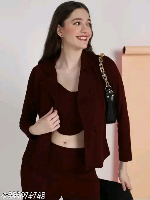 Woman formal attire top bottom set
