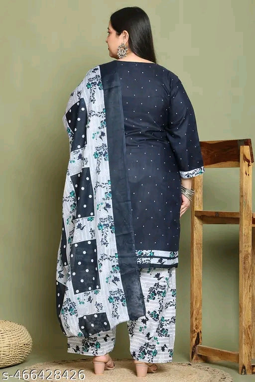 Plus size ready to wear kurta with dupatta and bottomwear