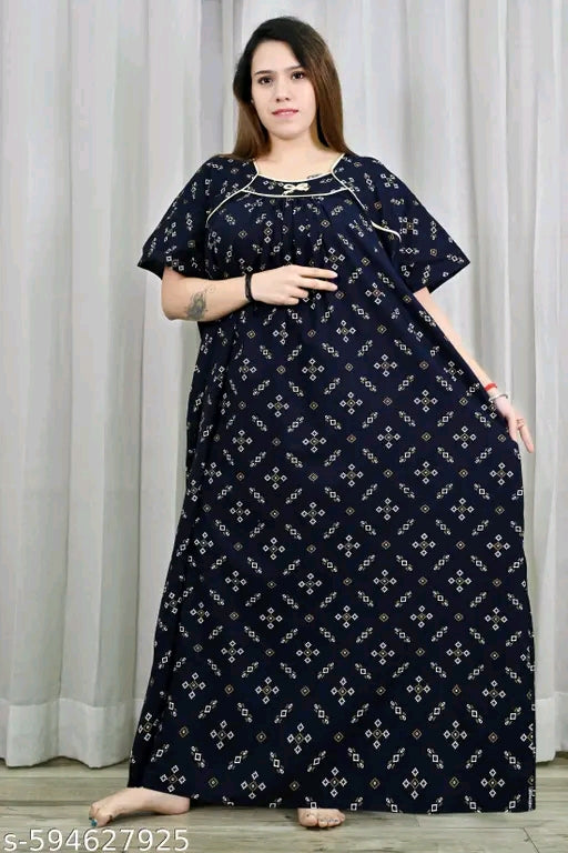 #00001 Woman's Plus Size Cotton Nighty Gowns 5XL to 10XL | Night Dress | Big Size | Night Suit | Jumbo Size