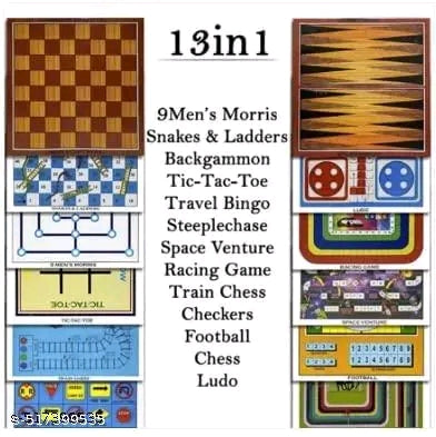 13 in 1 Children/Adult Board Games