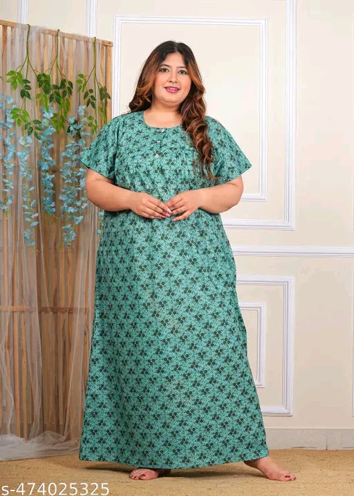 Plus Size Cotton Nighty | Night Dress | Night Suits | 5XL | 6XL | 7XL