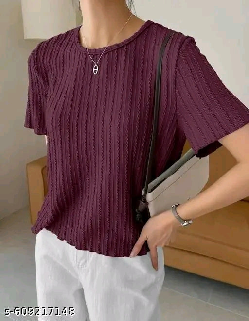 Woman's pretty glamorous cotton blend tshirts