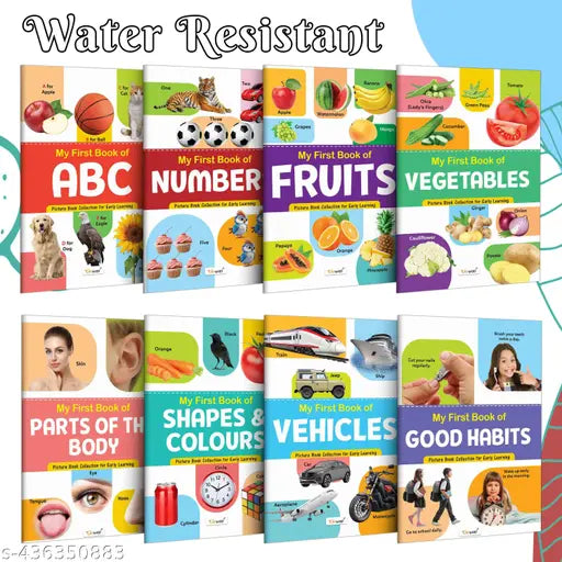 Ukg Class Picture Book With 8 Topics : ABC  Numbers  Fruits  Vegetables  Parts of the Body  Shapes & Colours  Vehicles and  Good Habits