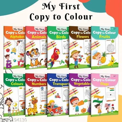 Picture Book Collections For Early Learning : Kids Coloring book  My First Library Early Learning Book for Children  Kid's Coloring book collection of 10 books