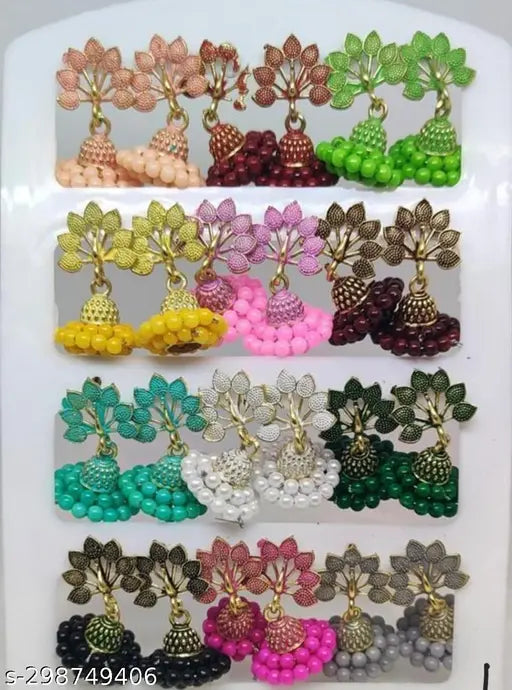 12 pic color earrings combo