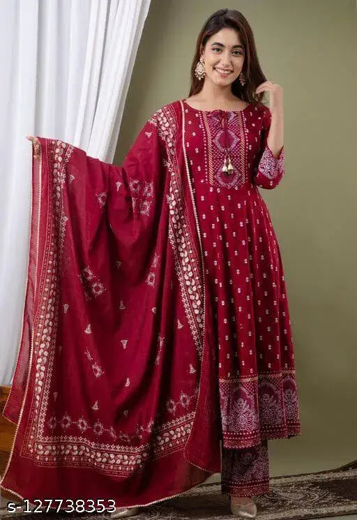 jvc maroon kurta set