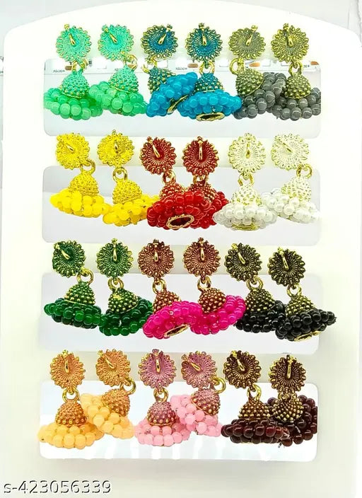 Jhumki Earrings Combo (Pack of 12)