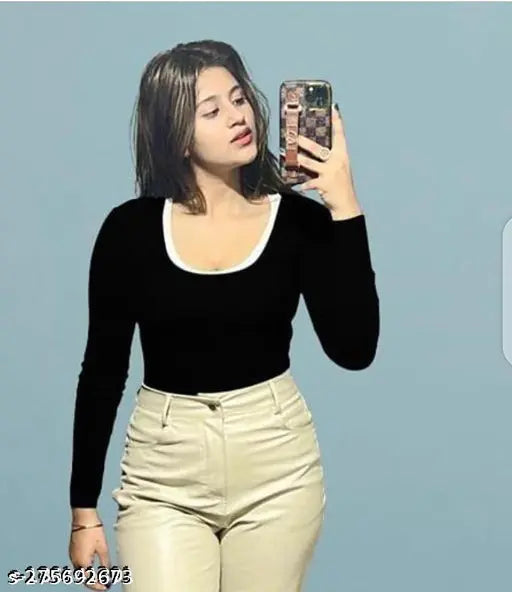 New Latest Contrast Full Sleeve Top