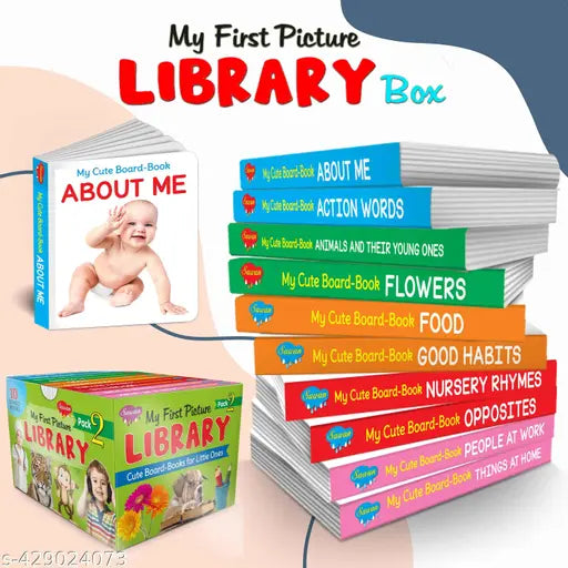 Lkg Class Picture Book Box Set : Board Books For Children  All In One essential Board Book  Gift Set For Kids Picture Library Box Of 10 Board Books (Board book  Sawan)