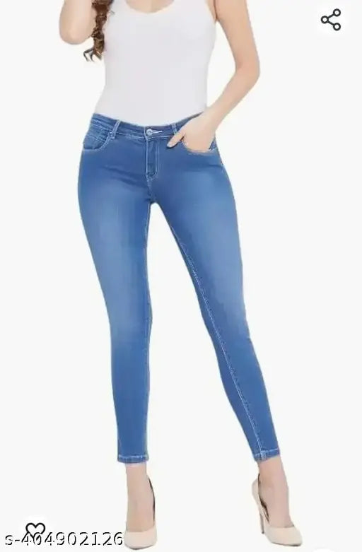 Blue denim jeans