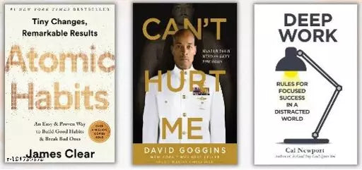 Atomic Habits+ DEEP WORK+ CANT HURT ME (PAPERBACK  EBGLISH) Fiction Novels