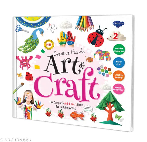 Creative Hands ART and CRAFT -2 (Includes Material Kit) : Kids learning craft book  Educational book for toddlers  Fun art book for children