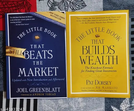 2 Book Combo The Little Book:- That Beats The Market + That Builds Wealth (English  Paperback  Joel Greenblatt  Pat Dorsey)