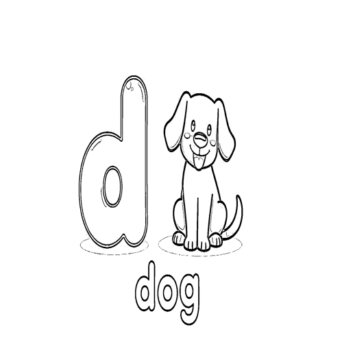 Alphabet a-z  (Small Case) Coloring Book (Printable PDF)