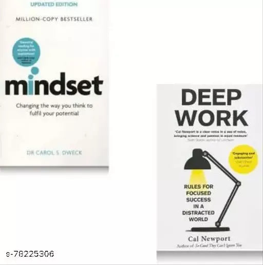 Mindset   Deep Work (Set Of Two)  (Paperback  Carol Dweck & Cal Newport)