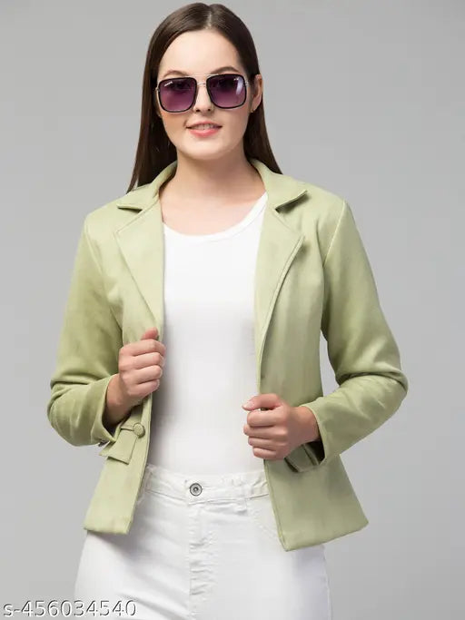 Stylish Elegant  Suede Women Blazers & Coats
