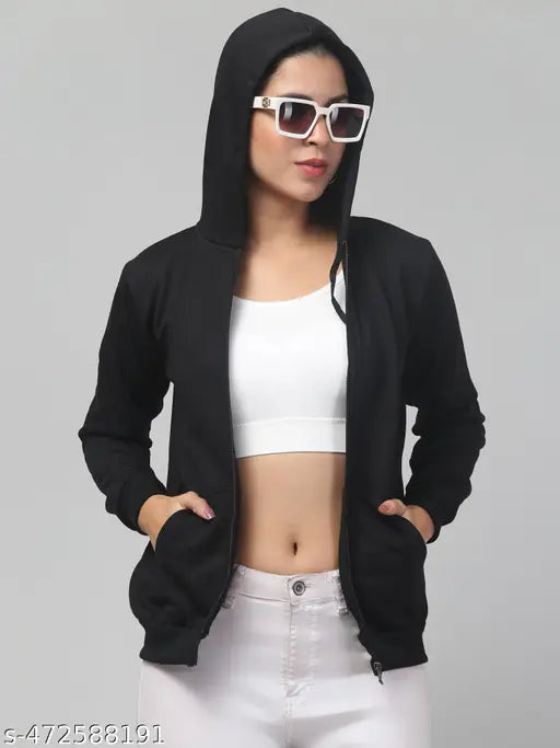 Winter Wear Regular Sweatshirt solid Pullover Hoody best quality fabric comfy design for  Women