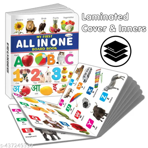 Essential Board Book Of All In One : MY FIRST ALL IN ONE BOARD BOOK Educational picture books for toddlers Collection  return gifts for kids
