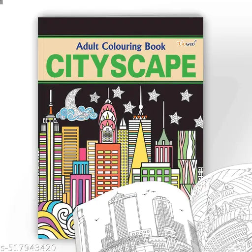 Cityscape - Adult Colouring Book : Art therapy book for kids and adults  Mindful coloring book with city themes  Adult coloring book for stress relief