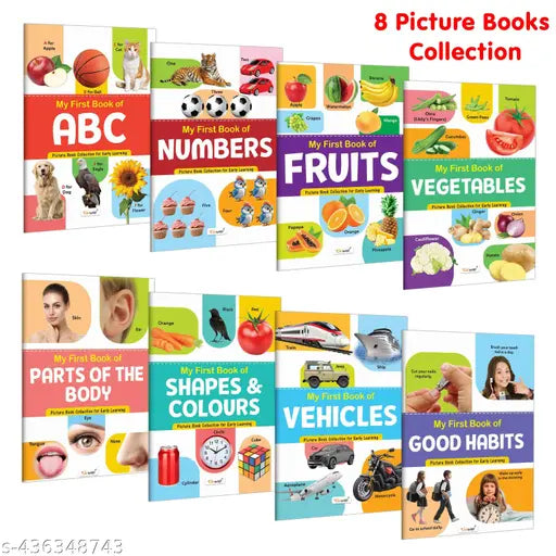 My First Picture Book Collection For Early Learning : Essential Book Of All In One  Early childhood learning books With 8 Topics  birthday gifts for Children best friend
