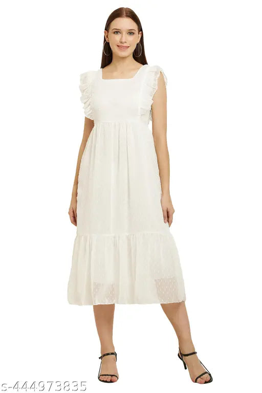 HF polka dot white dress