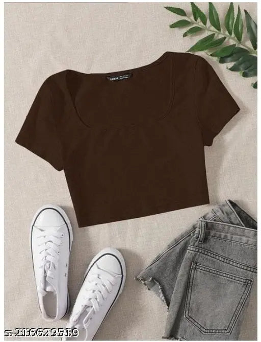 Gorgious Deep Neck Short Pretty Fabulous Women Tops & Tunics