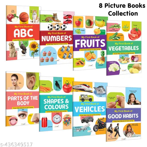 Essential Book Of All In One : My First Picture Book Collection For Early Learning Educational picture books for toddlers Collection With 8  Topics  return gifts for kids