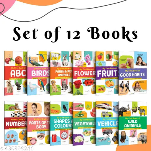 My First Picture Book Collection For Early Learning : Books For Children  Learning Picture Library For Kids  Toddler book  Early learning book With 12 Topics