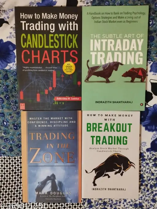 Trading With Candlestick Charts + Trading Zone + The Subtle Art Of Intraday Trading + Breakout Trading (English  Paperback   Balkrishna M Sadekar   Mark Douglas  Indrazith Shantharaj)