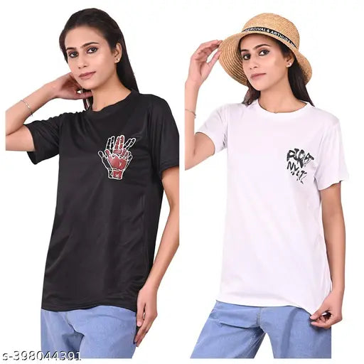Woman Gym wear Round neck T Shirt