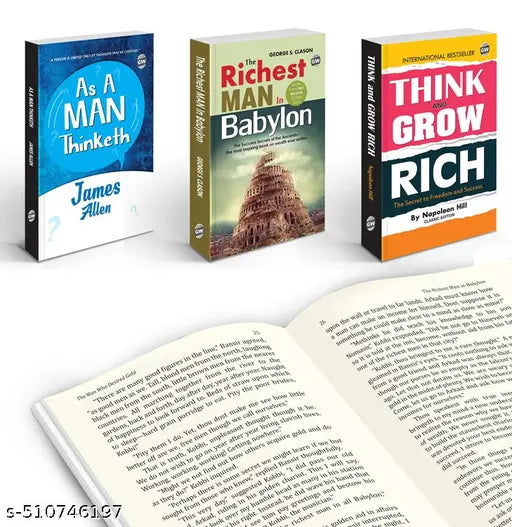 Classic English Novels - Think & Grow Rich  The Richest Man in Babylon and As A Man Thinketh : (Pack of 3) Books for Financial Freedom  Wealth Building Books