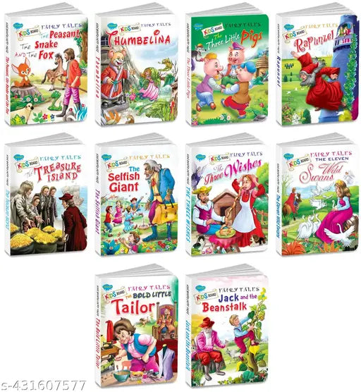 Children Fairy story books : Story book for kids  Learning board books  Moral stories board books - Set of 10 board book for kids (Hardcover).