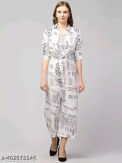 Printed Women Jumpsuit - Kotti with Inner Jumpsuit for Women 