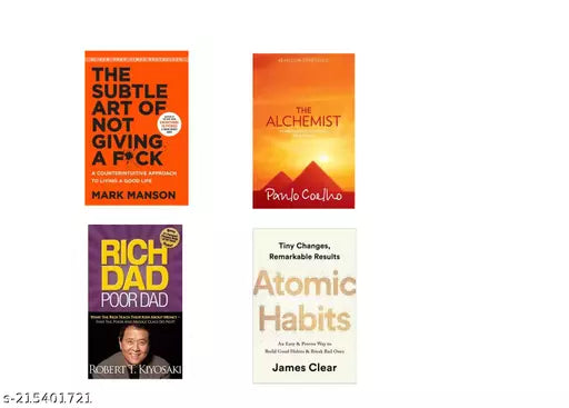 Atomic Habit+ Rich Dad Poor Dad+ The Alchemist+ The Subtle Art Of Not Giving A F*Ck (SET OF 4 BOOKS)