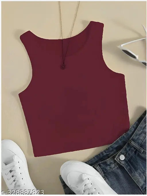 Trendy Ravishing Women Tops & Tunics  Sleeve Less Crop Top