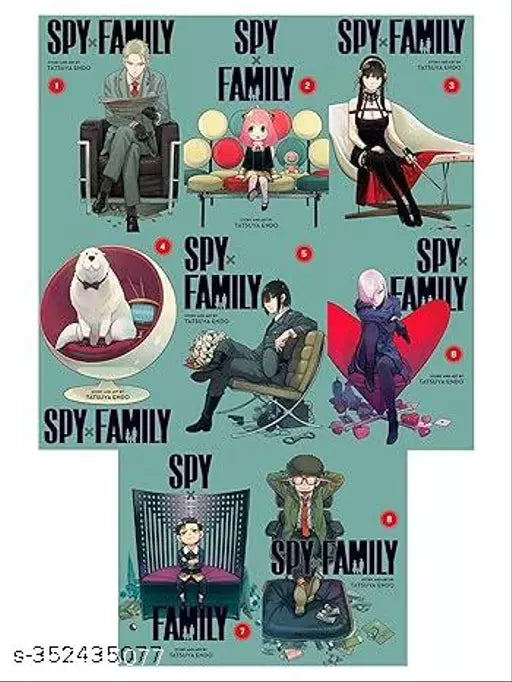 Spy X Family Manga Volumes 1 - 8 Collection Set By Tatsuya Endo Paperback – 1 January 2022